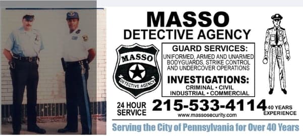 Masso Detective Agency, Private Investigator in Philadelphia Pennsylvania
