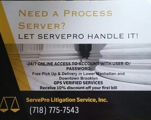 ServePro Litigation Service, Process Server in New York New York