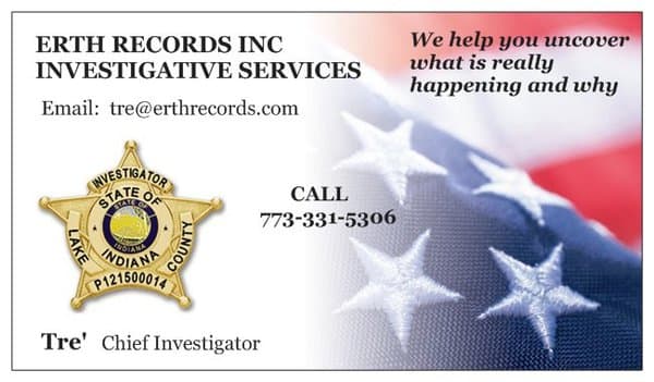 Erth Records, Private Investigator in Chicago Illinois