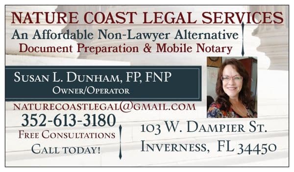 Nature Coast Legal Services, Process Server in Inverness Florida