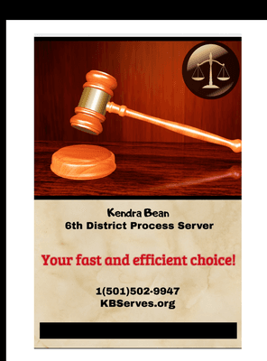 Process Server Kendra Bean, Process Server in Little Rock Arkansas