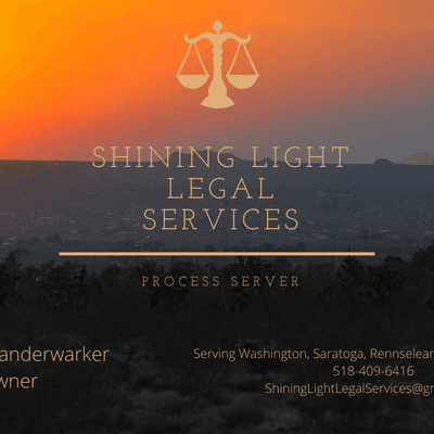 Shining Light Legal Services, Process Server in Hudson Falls New York